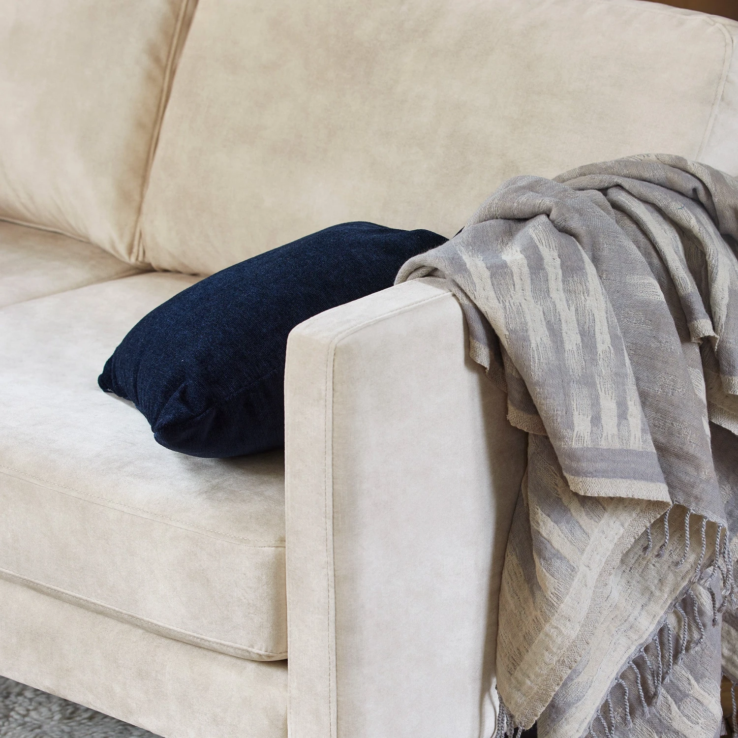 Housse De Coussin BAZYL Bleu Noir 2 Housse De Coussin BAZYL Bleu Noir – Image 2