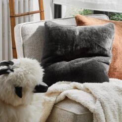 Housse De Coussin BIANCA Gris Ombre -Maison Linge Magasin housse de coussin BIANCA 007053 G8 C4 1