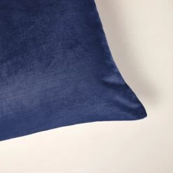 Housse De Coussin CASTIGLIONE Bleu Nuit Et Taupe -Maison Linge Magasin housse de coussin CASTIGLIONE 000606 B20 C4 6