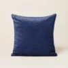 Housse De Coussin CASTIGLIONE Bleu Nuit Et Taupe
