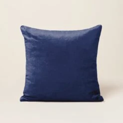 Housse De Coussin CASTIGLIONE Bleu Nuit Et Taupe