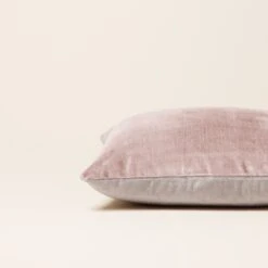 Housse De Coussin CASTIGLIONE Rose Poudré Et Taupe -Maison Linge Magasin housse de coussin CASTIGLIONE 000606 R2 C1 5