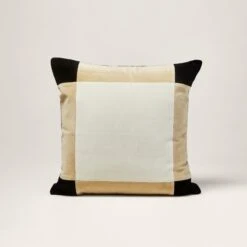 Housse De Coussin DAMIAN Ivoire Naturel Et Noir