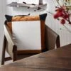 Housse De Coussin DAMIAN Ivoire Caramel Et Marine