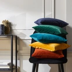 Housse De Coussin DARIO Bleu Nuit -Maison Linge Magasin housse de coussin DARIO 006468 B20 C1 10