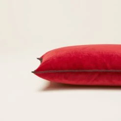 Housse De Coussin DARIO Rouge Opéra Et Bourdon Noir -Maison Linge Magasin housse de coussin DARIO 007735 R18G CM 6