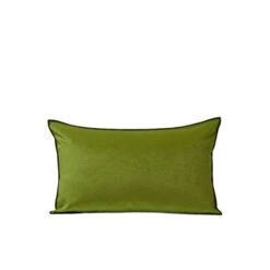 Housse De Coussin DARIO Olivine Et Bourdon Noir -Maison Linge Magasin housse de coussin DARIO 007735 V7G CM packshot