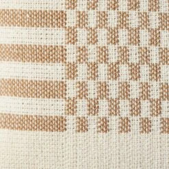 Housse De Coussin FARIK Ivoire Et Sépia -Maison Linge Magasin housse de coussin FARIK 008424 WM CM 7