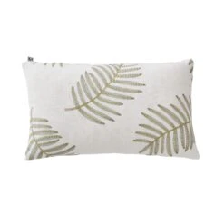 Housse De Coussin FILICO Blanc Cassé Et Sauge -Maison Linge Magasin housse de coussin FILICO 006990 NV CM 4