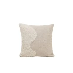 Housse De Coussin FLOKIE Ivoire -Maison Linge Magasin housse de coussin FLOKIE 008998 N1 C1 packshot