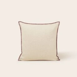 Housse De Coussin GHABY Naturel Et Bourdon En Dégradé -Maison Linge Magasin housse de coussin GHABY 008905 N3 C1 4