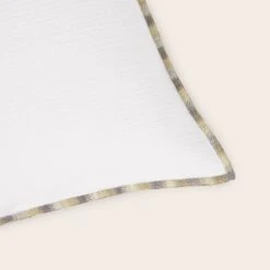 Housse De Coussin GHABY Blanc Et Bourdon En Dégradé 12 Housse De Coussin GHABY Blanc Et Bourdon En Dégradé -Maison Linge Magasin housse de coussin GHABY 008905 W C1 5