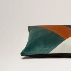 Housse De Coussin GOTIE Ivoire Caramel Et Marine -Maison Linge Magasin housse de coussin GOTIE 007682 BZ3 CM 6