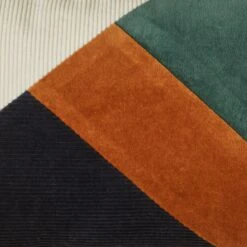 Housse De Coussin GOTIE Ivoire Caramel Et Marine -Maison Linge Magasin housse de coussin GOTIE 007682 BZ3 CM 7