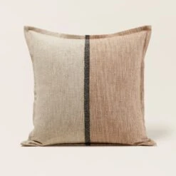 Housse De Coussin HARI Naturel Et Brun -Maison Linge Magasin housse de coussin HARI 007970 NM C4 4