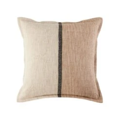 Housse De Coussin HARI Naturel Et Brun -Maison Linge Magasin housse de coussin HARI 007970 NM C4 packshot