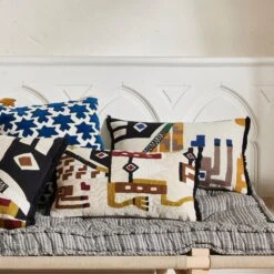 Housse De Coussin HAZCAS Naturel Et Sangria -Maison Linge Magasin housse de coussin HAZCAS 008439 NR CM 2