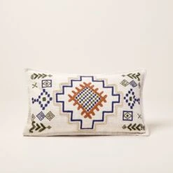 Housse De Coussin JUANY Naturel Et Indigo -Maison Linge Magasin housse de coussin JUANY 008435 NB CM 4