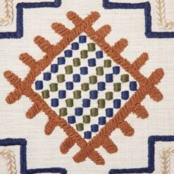 Housse De Coussin JUANY Naturel Et Indigo -Maison Linge Magasin housse de coussin JUANY 008435 NB CM 7