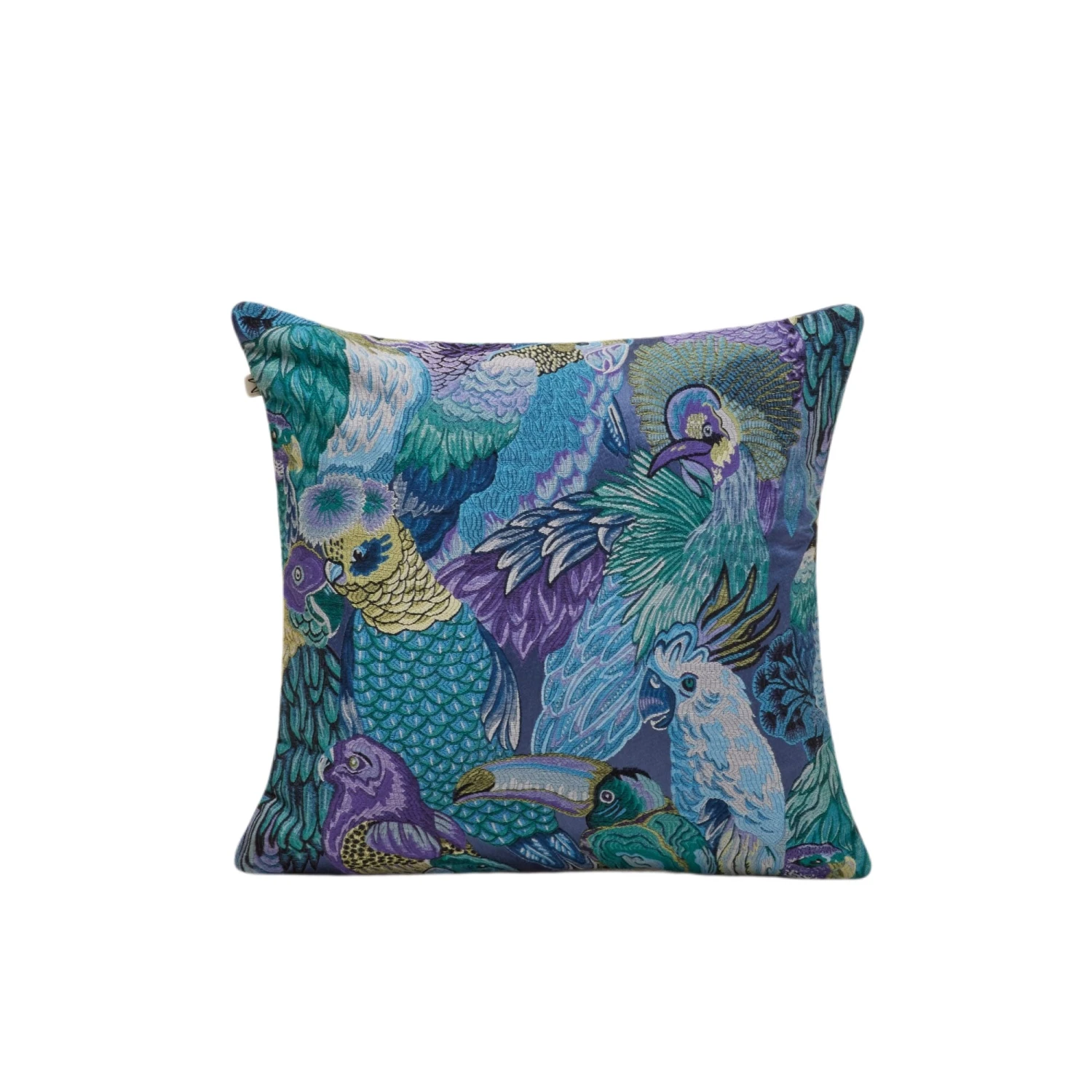 Housse De Coussin JUNGLE BIRDS Cobalt 7 Housse De Coussin JUNGLE BIRDS Cobalt – Image 7