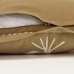 Housse De Coussin KANAN Marron Et écru -Maison Linge Magasin housse de coussin KANAN 007969 MN C1 10