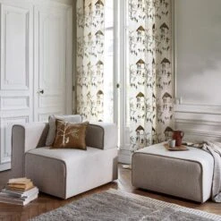 Housse De Coussin KANAN Marron Et écru -Maison Linge Magasin housse de coussin KANAN 007969 MN C1 9