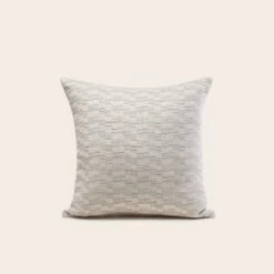 Housse De Coussin KAPLAN Ivoire Et Naturel -Maison Linge Magasin housse de coussin KAPLAN 009079 WN C4 4