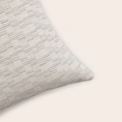 Housse De Coussin KAPLAN Ivoire Et Naturel -Maison Linge Magasin housse de coussin KAPLAN 009079 WN C4 5