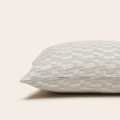 Housse De Coussin KAPLAN Ivoire Et Naturel -Maison Linge Magasin housse de coussin KAPLAN 009079 WN C4 6