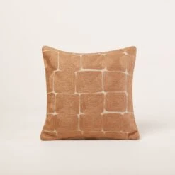 Housse De Coussin KARTY Naturel Et Terracotta -Maison Linge Magasin housse de coussin KARTY 008423 NM C1 4