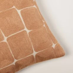 Housse De Coussin KARTY Naturel Et Terracotta -Maison Linge Magasin housse de coussin KARTY 008423 NM C1 5