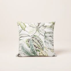 Housse De Coussin KELADY Ivoire Et Verts -Maison Linge Magasin housse de coussin KELADY 008635 NV C1 4