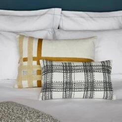 Housse De Coussin KENETH Blanc Cassé 10 Housse De Coussin KENETH Blanc Cassé -Maison Linge Magasin housse de coussin KENETH 007679 WG CM 1