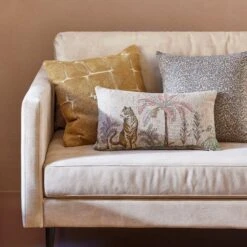 Housse De Coussin LAKKARDA Beige Et Pastels -Maison Linge Magasin housse de coussin LAKKARDA 008639 NZ3 CM 2