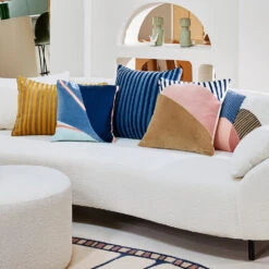 Housse De Coussin MYRTO Ocre -Maison Linge Magasin housse de coussin MYRTO 007806 J18 C8 9