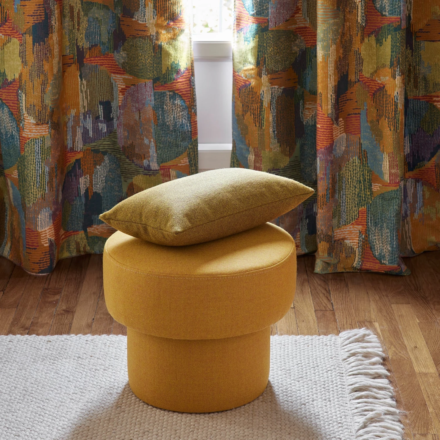 Housse De Coussin NERIO Chiné Grain De Moutarde 2 Housse De Coussin NERIO Chiné Grain De Moutarde – Image 2