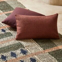 Housse De Coussin NERIO Chiné Bois De Rose -Maison Linge Magasin housse de coussin NERIO 009003 R5 CM 1