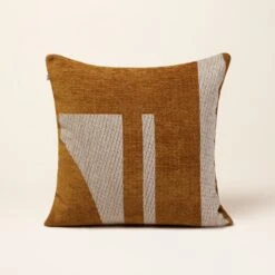 Housse De Coussin NILS Moutarde Et Naturel -Maison Linge Magasin housse de coussin NILS 006750 J18 C4 4