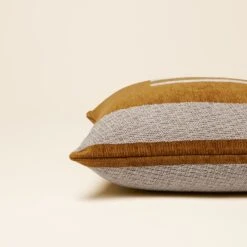 Housse De Coussin NILS Moutarde Et Naturel -Maison Linge Magasin housse de coussin NILS 006750 J18 C4 6