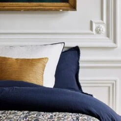 Housse De Coussin ONDINE Moutarde -Maison Linge Magasin housse de coussin ONDINE 008056 J19 C1 1