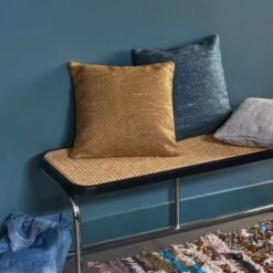 Housse De Coussin ORSSO Pétrole Chiné 12 Housse De Coussin ORSSO Pétrole Chiné -Maison Linge Magasin housse de coussin ORSSO 008189 B C1 2