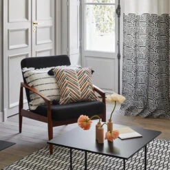 Housse De Coussin OUMY Naturel Et Havane -Maison Linge Magasin housse de coussin OUMY 007517 NM C1 9