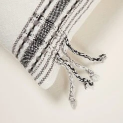 Housse De Coussin PAVANI Blanc Et Noir -Maison Linge Magasin housse de coussin PAVANI 007867 WG CM 6