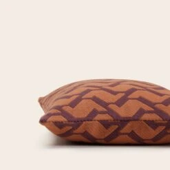 Housse De Coussin RAFFY Prune Et Orange -Maison Linge Magasin housse de coussin RAFFY 009077 OR C1 6