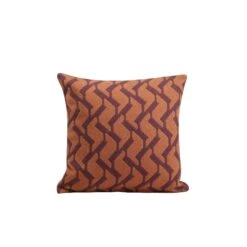 Housse De Coussin RAFFY Prune Et Orange -Maison Linge Magasin housse de coussin RAFFY 009077 OR C1 packshot