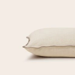 Housse De Coussin TOINON Naturel Et Bourdon Taupe 11 Housse De Coussin TOINON Naturel Et Bourdon Taupe -Maison Linge Magasin housse de coussin TOINON 008907 N2 C1 6