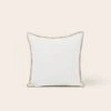 Housse De Coussin TOINON Blanc Et Bourdon Naturel