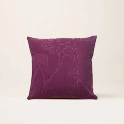 Housse De Coussin VIRGINIA Violet Foncé -Maison Linge Magasin housse de coussin VIRGINIA 000998 P12 C1 4