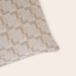 Housse De Coussin VITORIO Ivoire Et Beige Cendré -Maison Linge Magasin housse de coussin VITORIO 009007 N2 C1 5