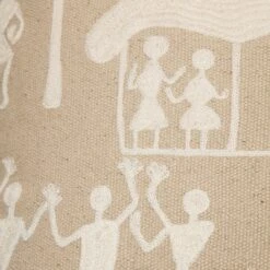 Housse De Coussin WARLI Beige Et écru -Maison Linge Magasin housse de coussin WARLI 008058 N3 C8 8